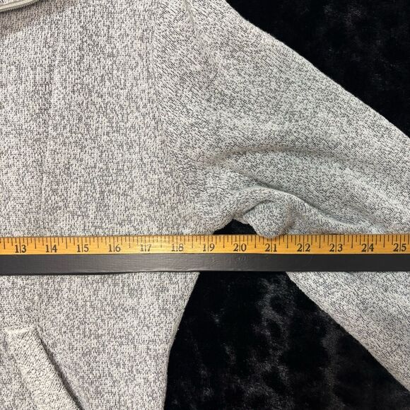 PrAna Qarter Zip Jacket USA made Light Gray Cozy Front Pocket Youth Large - Picture 7 of 9